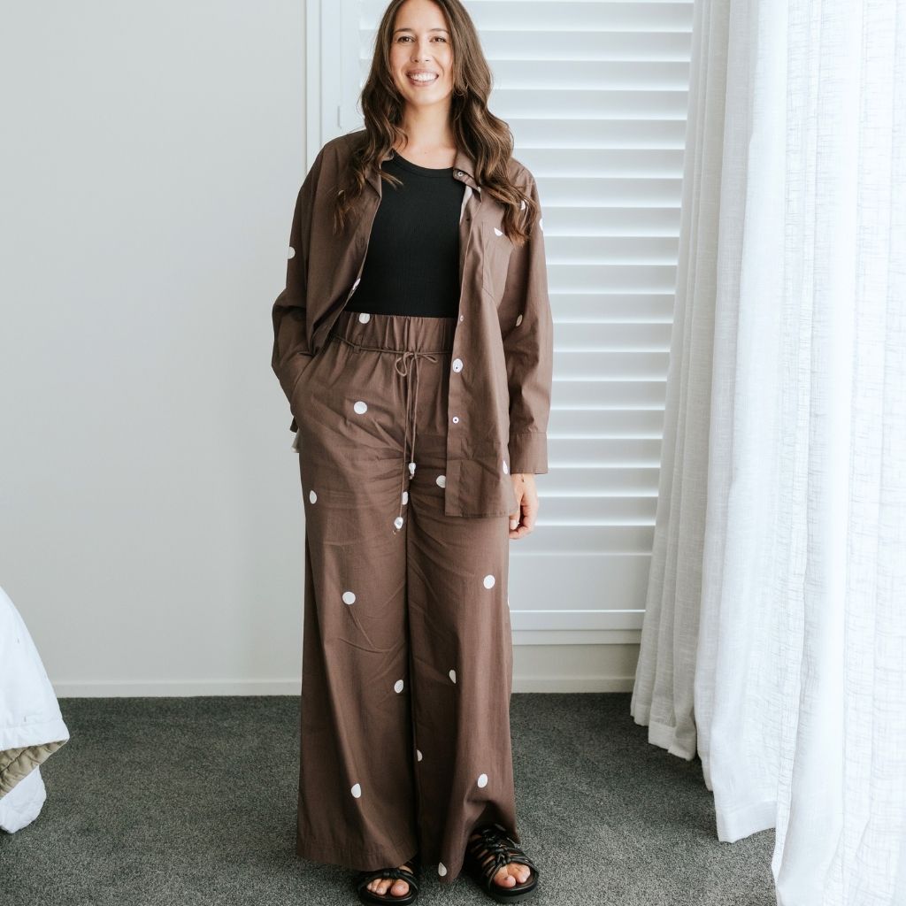 Juno Relaxed Wide Leg Women's Pant | Choc Spot