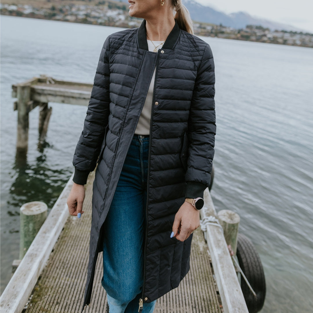 Kaz Puffer Down Coat - Black