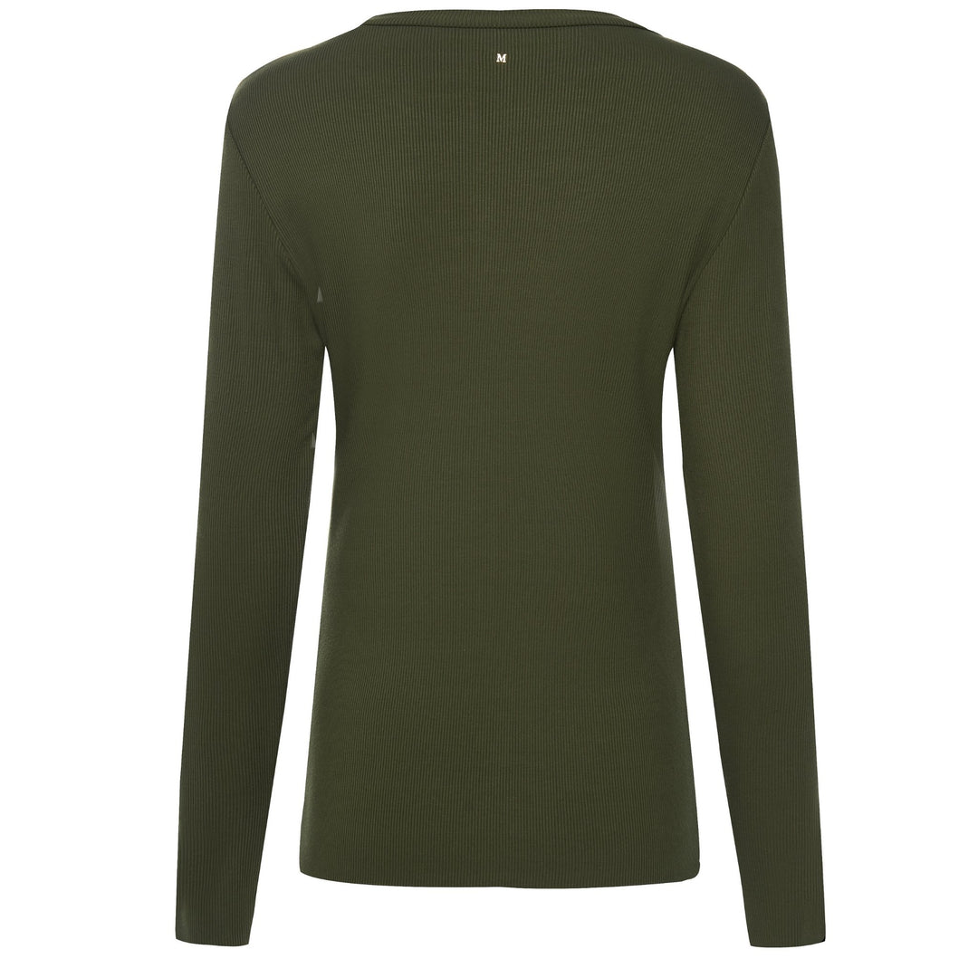 Lina Long Sleeve Ribbed Top - Bonsai
