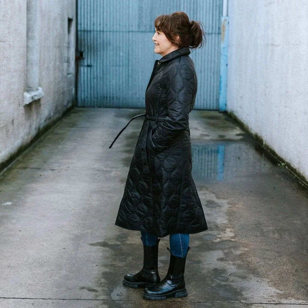 Lissy Women's Quilted Coat | Black - Moke Apparel