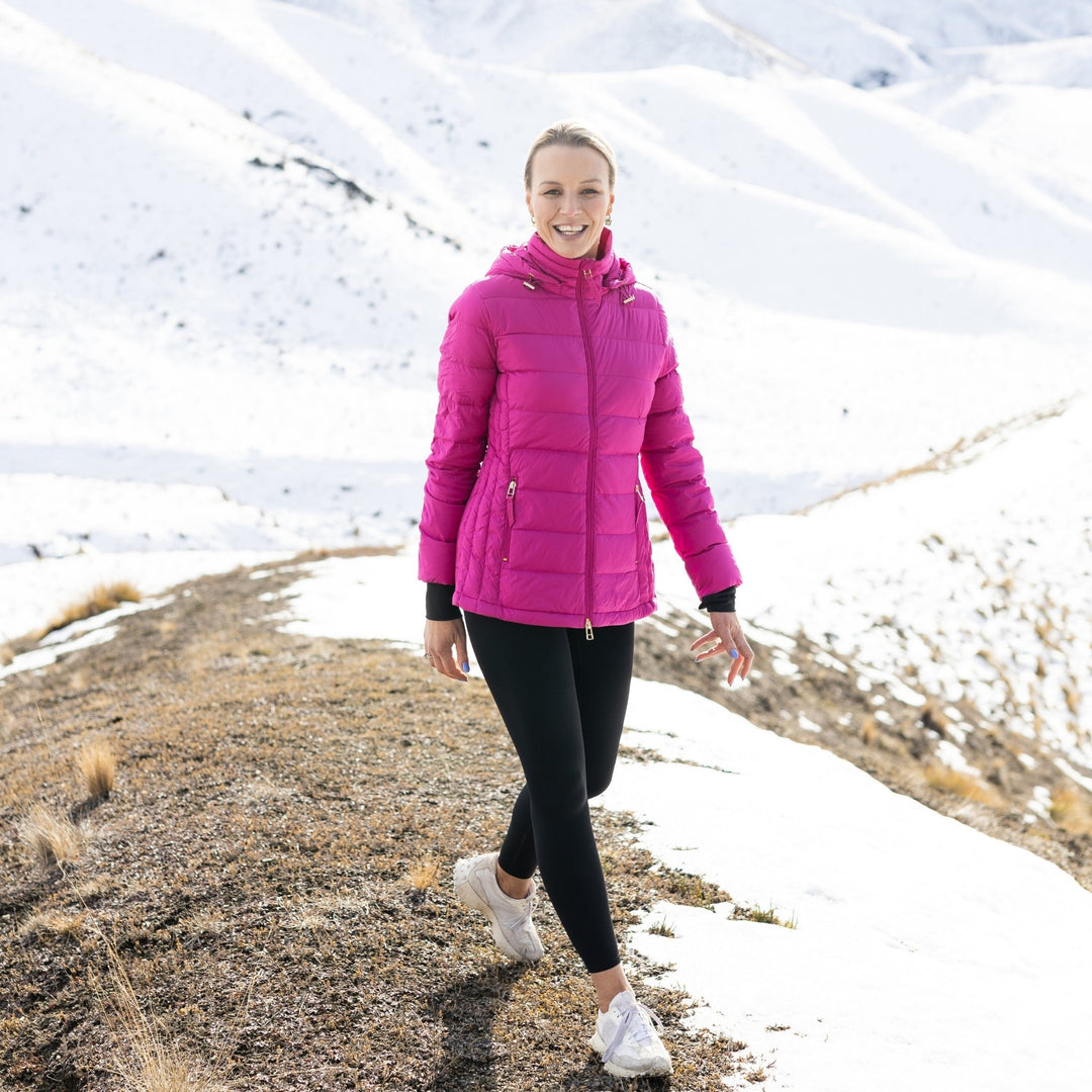 Lucy Packable Puffer Down Jacket - Rose Violet