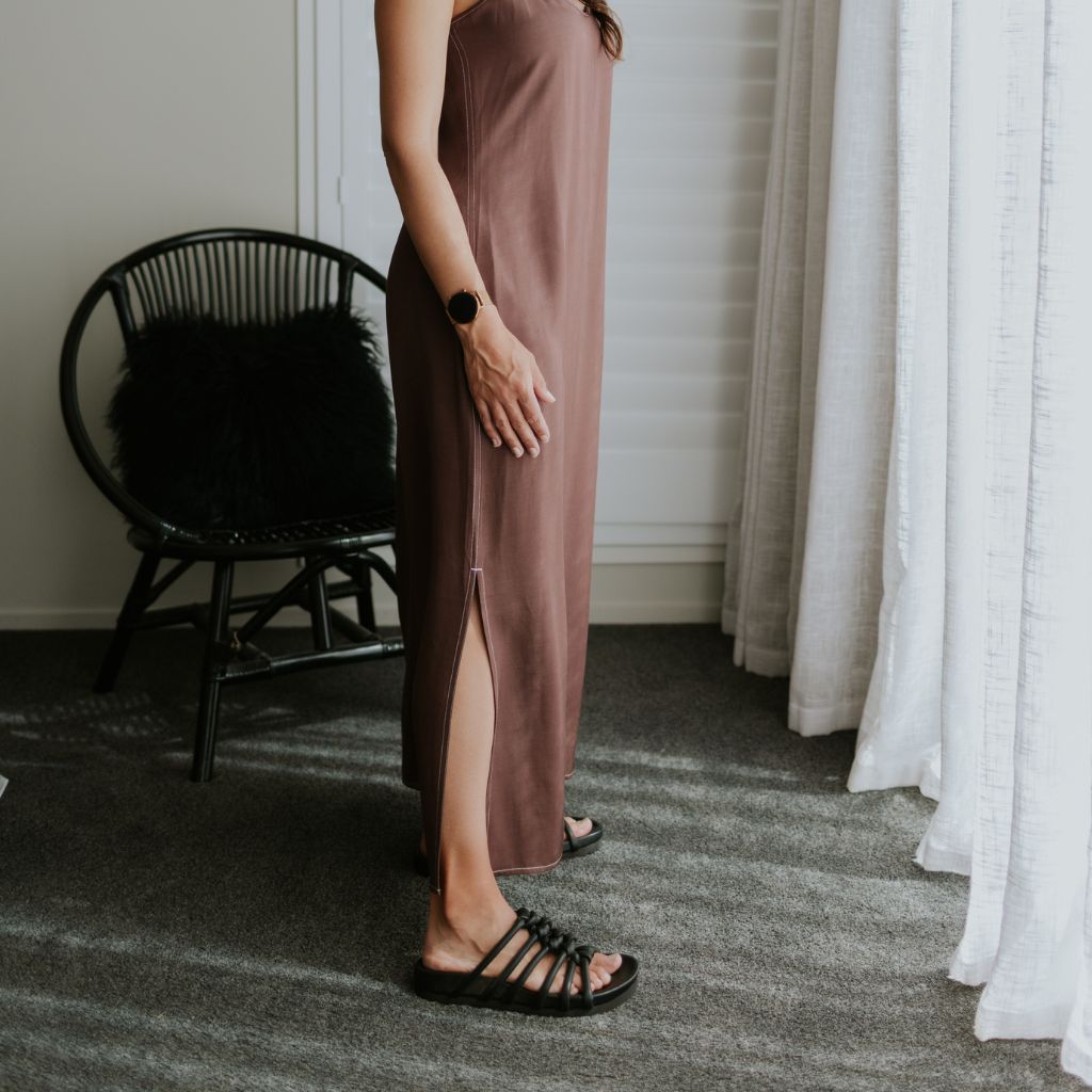 Lydia Women's Viscose Blend Slip Dress - Cocoa