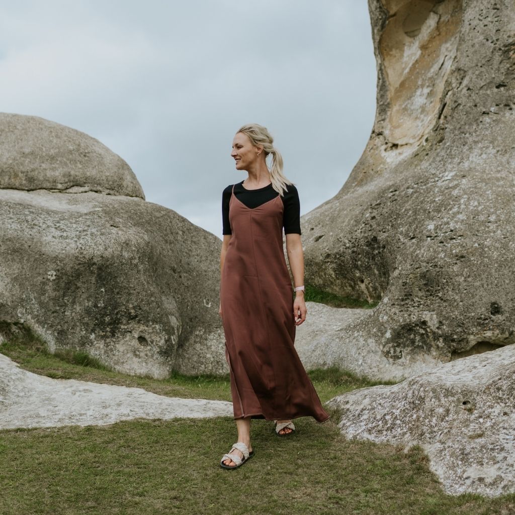 Lydia Women's Viscose Blend Slip Dress - Cocoa