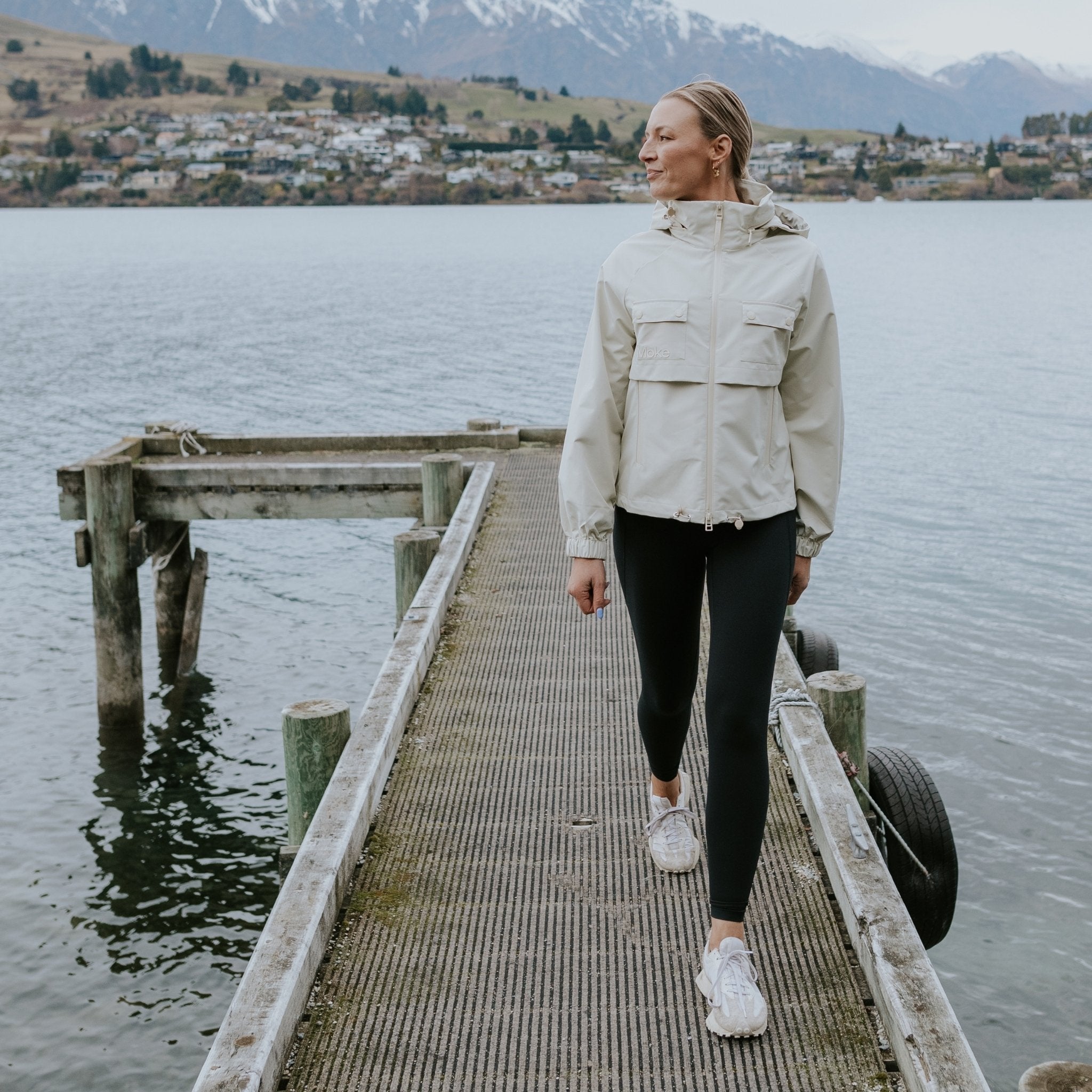 Moke Maggie women's rain jacket in Cream