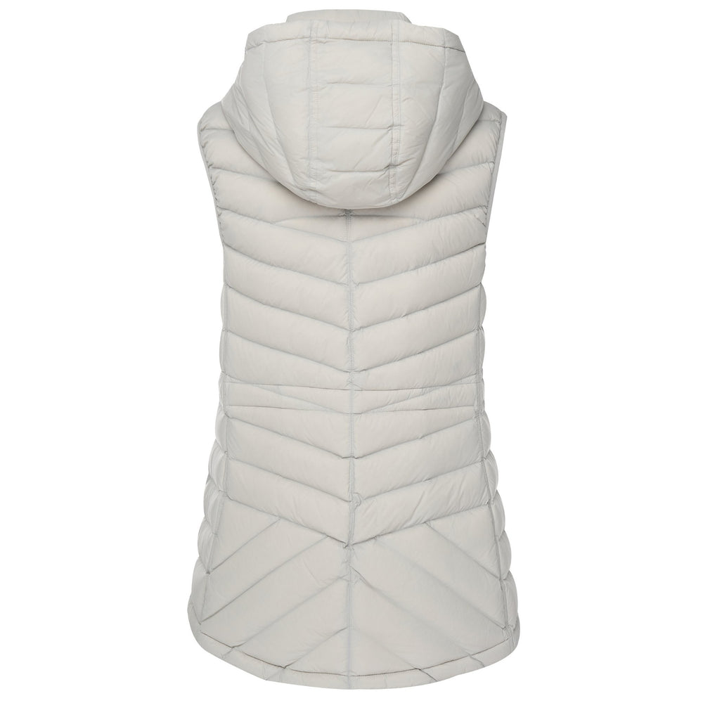 Back product view of Mary-Claire vest showing high-low hem