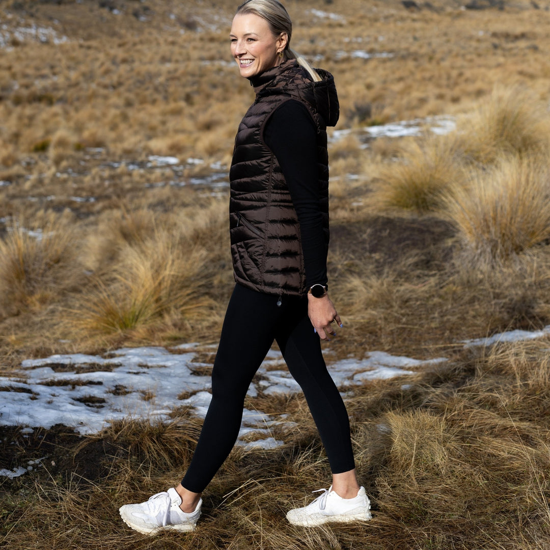 Mary-Claire 90/10 Packable Puffer Vest - Chocolate