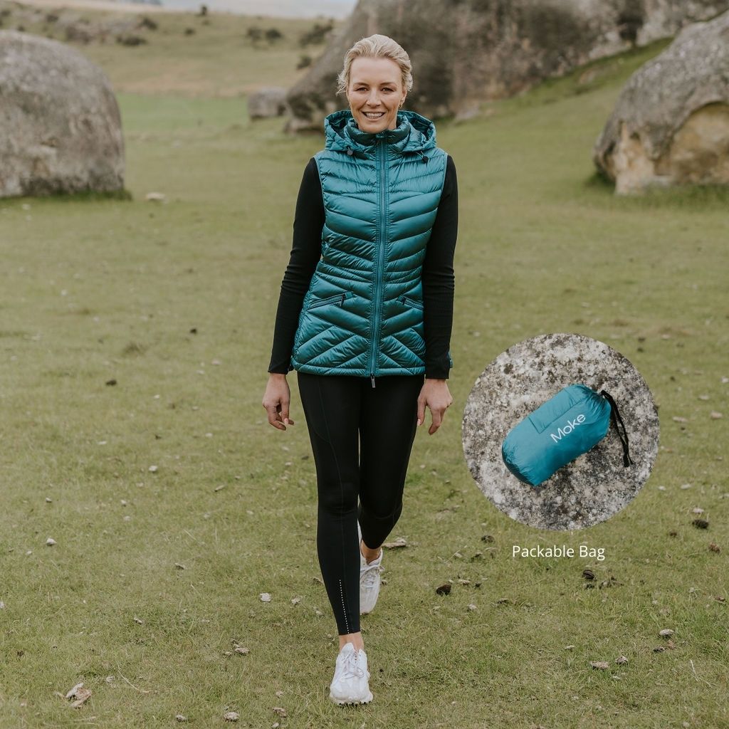Mary-Claire Women's 90/10 Packable Down Vest - Empire Teal