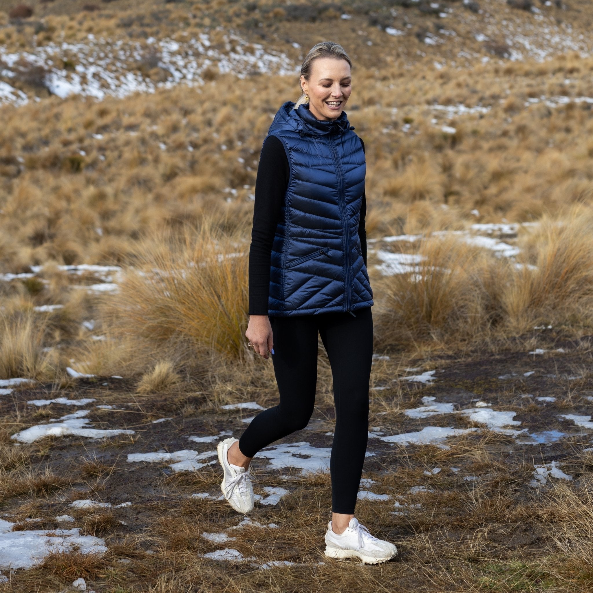 Women's Lightweight Navy Blue Puffer Down Vest | Warm Everyday