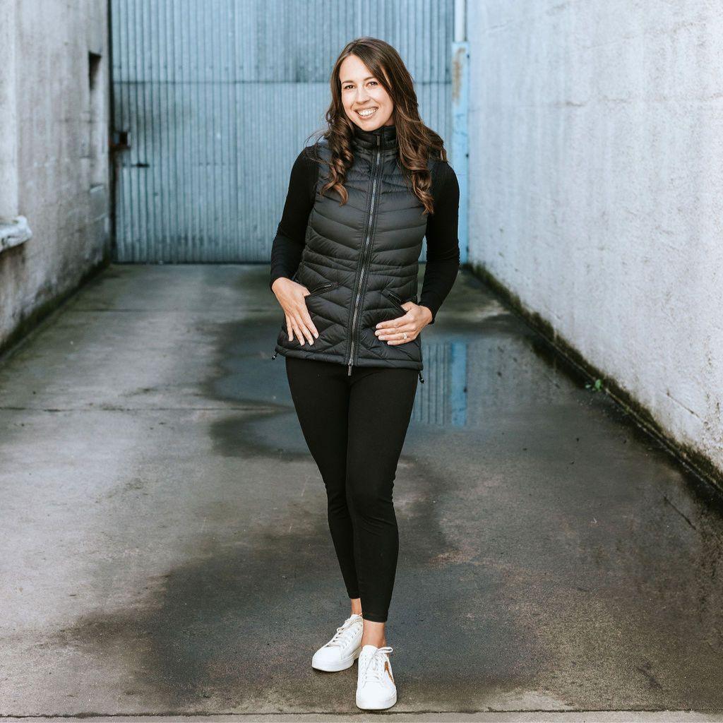 Mary-Claire Women's 90/10 Packable Down Vest - Black