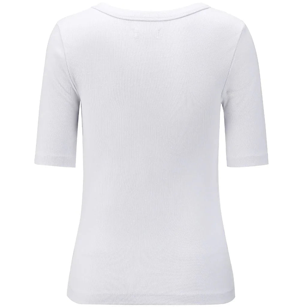 Mezz Women&#39;s Ribbed Tee - White