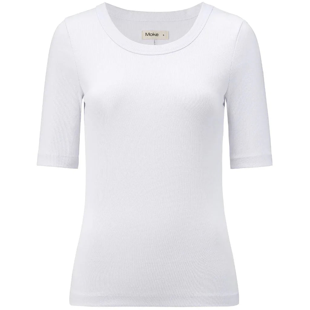 Mezz Women&#39;s Ribbed Tee - White