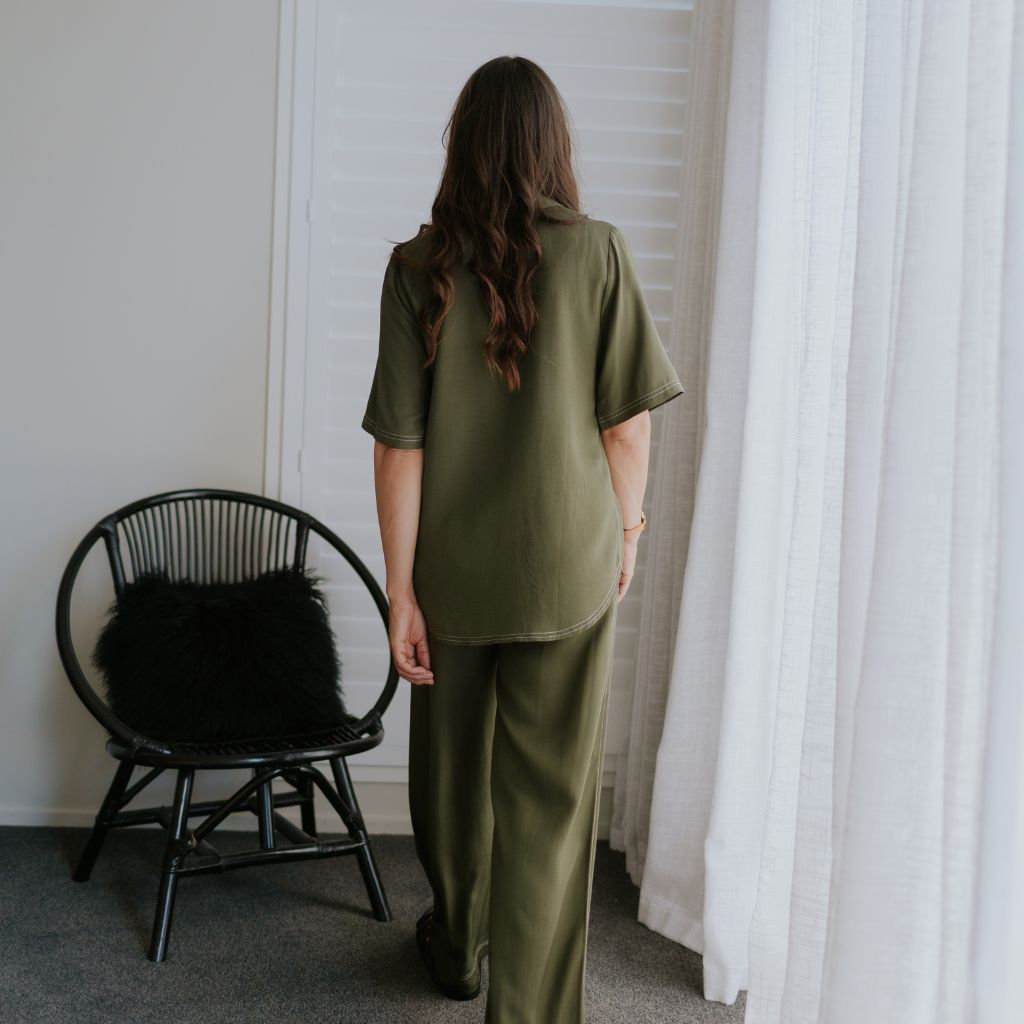 Missy Women's Viscose Blend Shirt - Bonsai Green