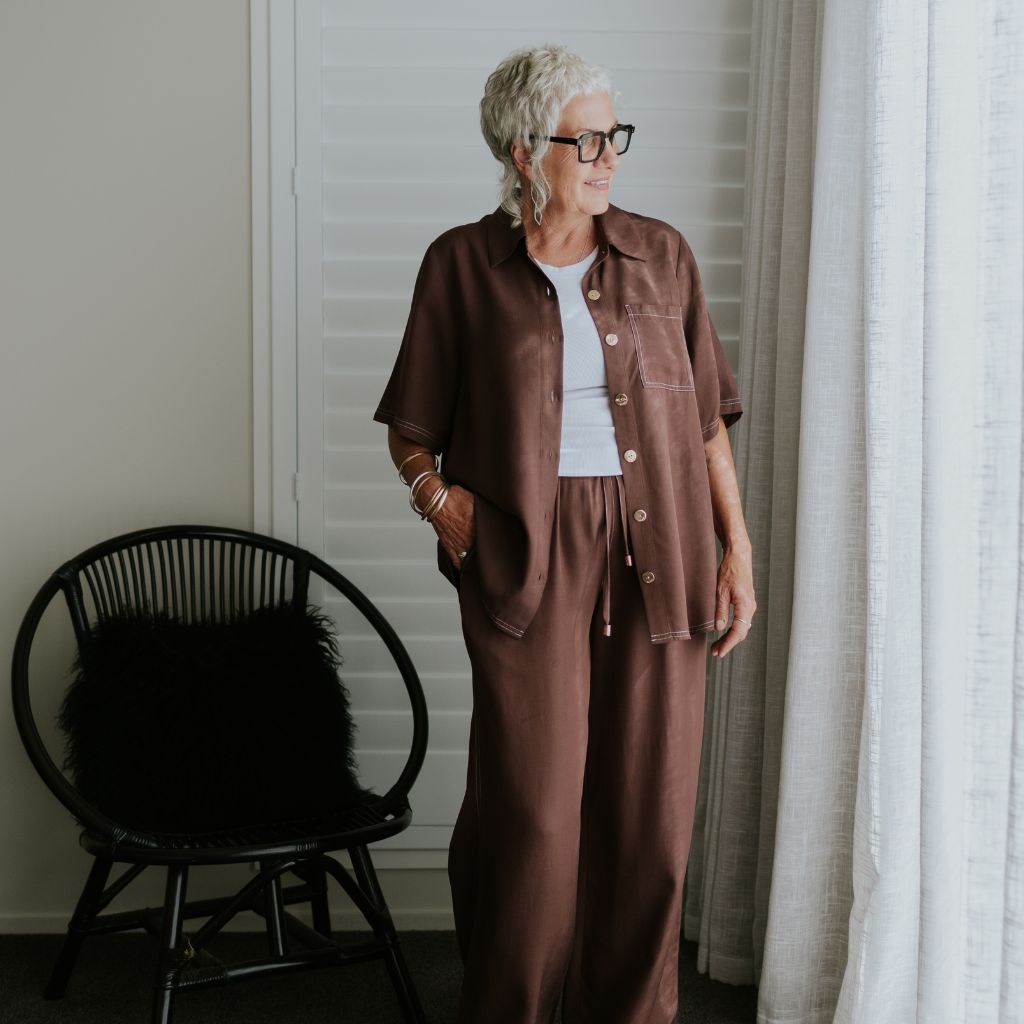 Missy Women's Viscose Blend Shirt - Cocoa