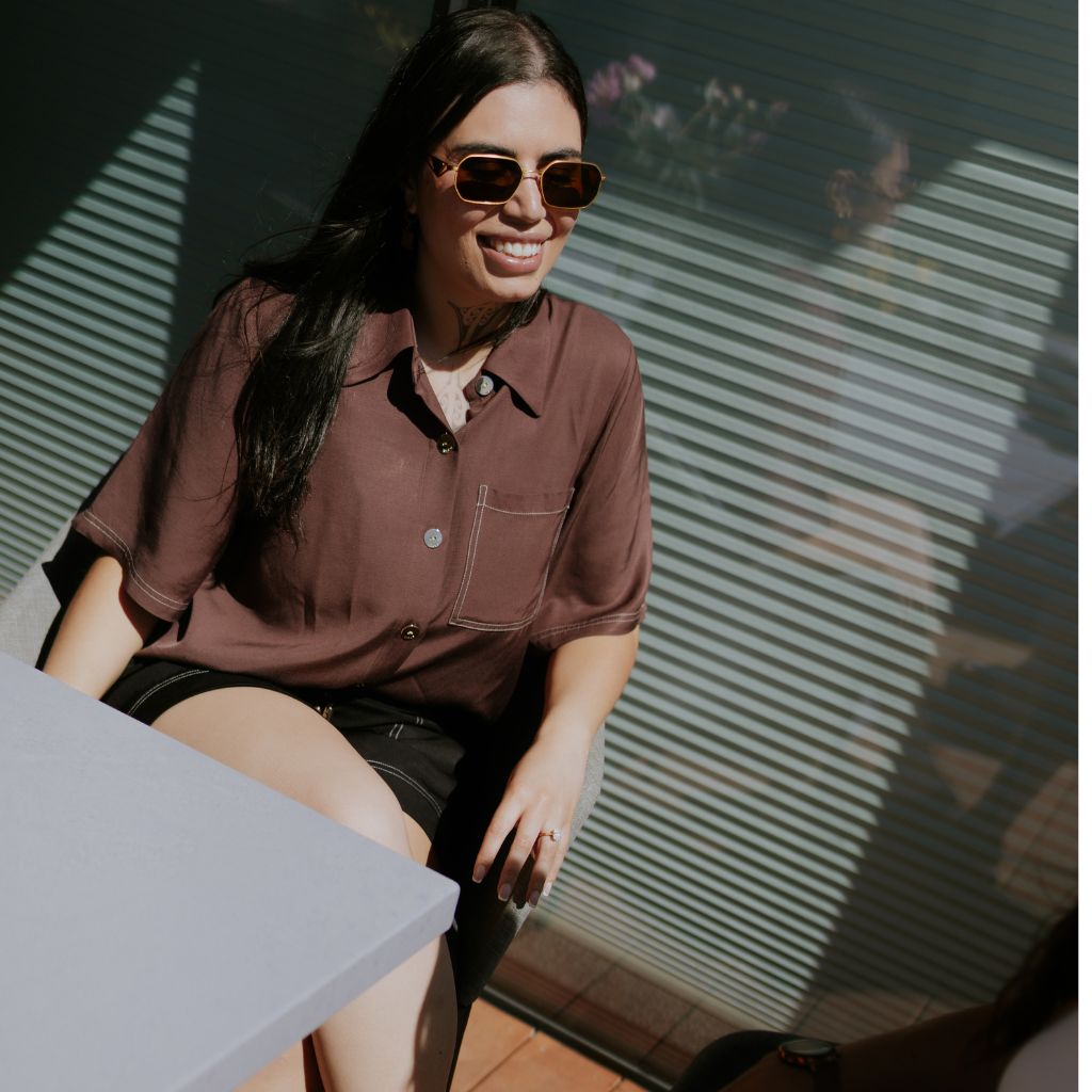 Missy Women's Viscose Blend Shirt - Cocoa