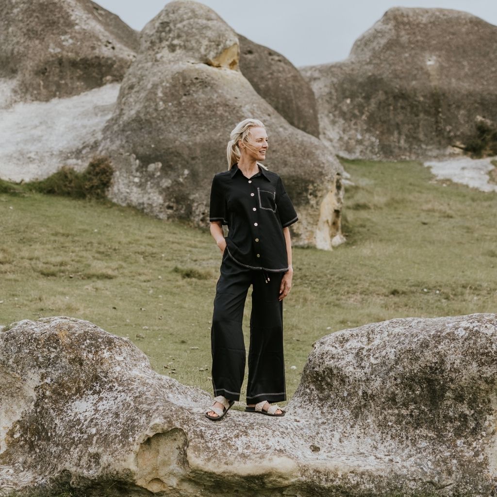 Missy Women's Viscose Blend Shirt - Black