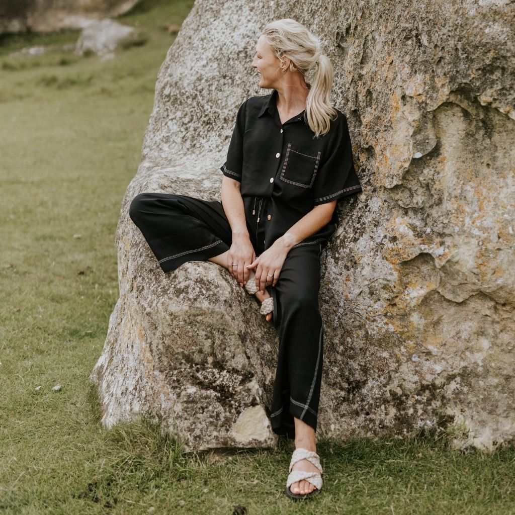 Missy Women's Viscose Blend Shirt - Black