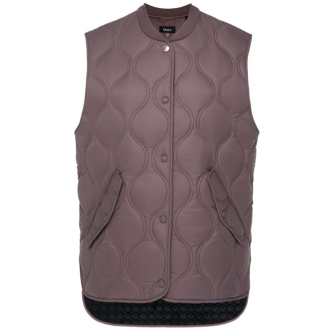 Neve Quilted Vest - Cocoa Powder