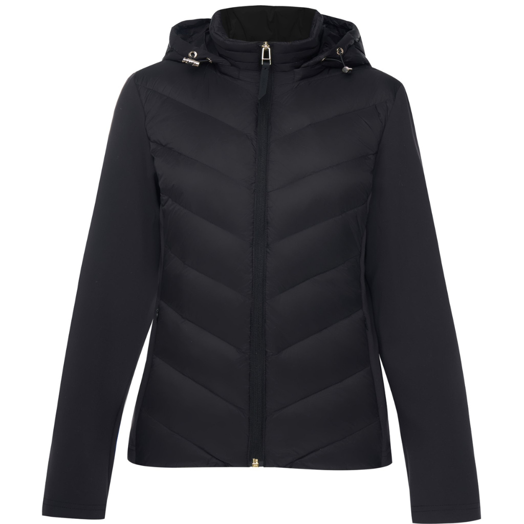 Olive 90/10 Packable Down Puffer Jacket - Black