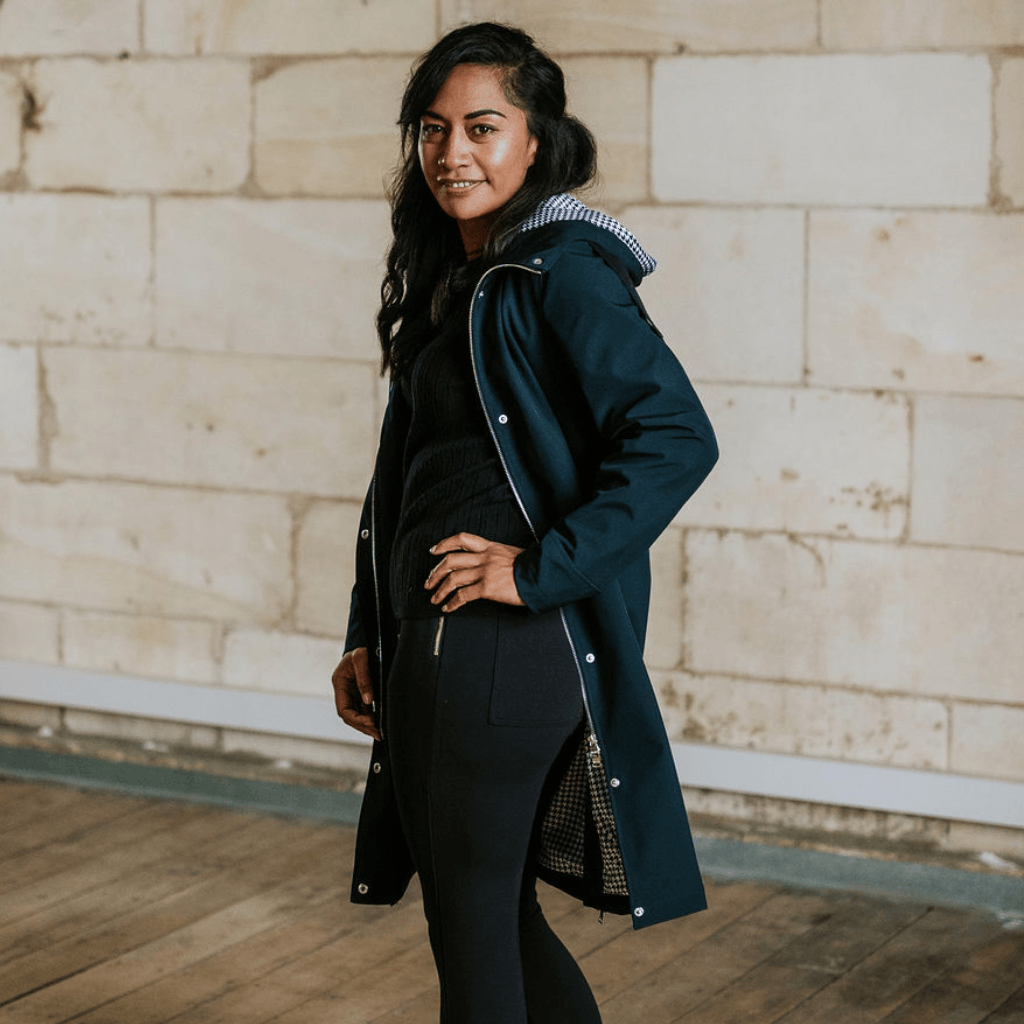 Rach Women's Long-Lined Soft Shell Coat Navy Moke Apparel