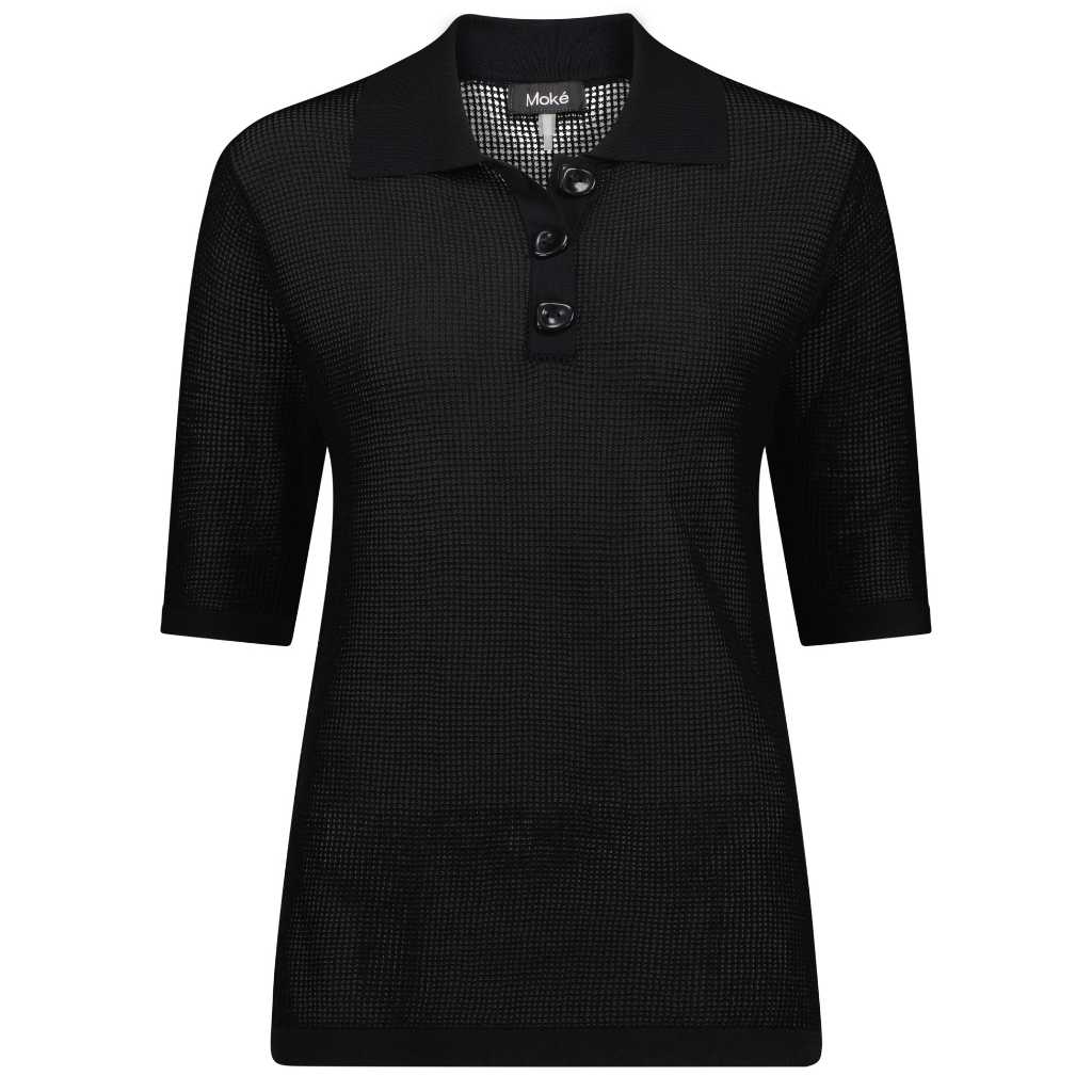 Cedar Women&#39;s Button Up Tee - Black