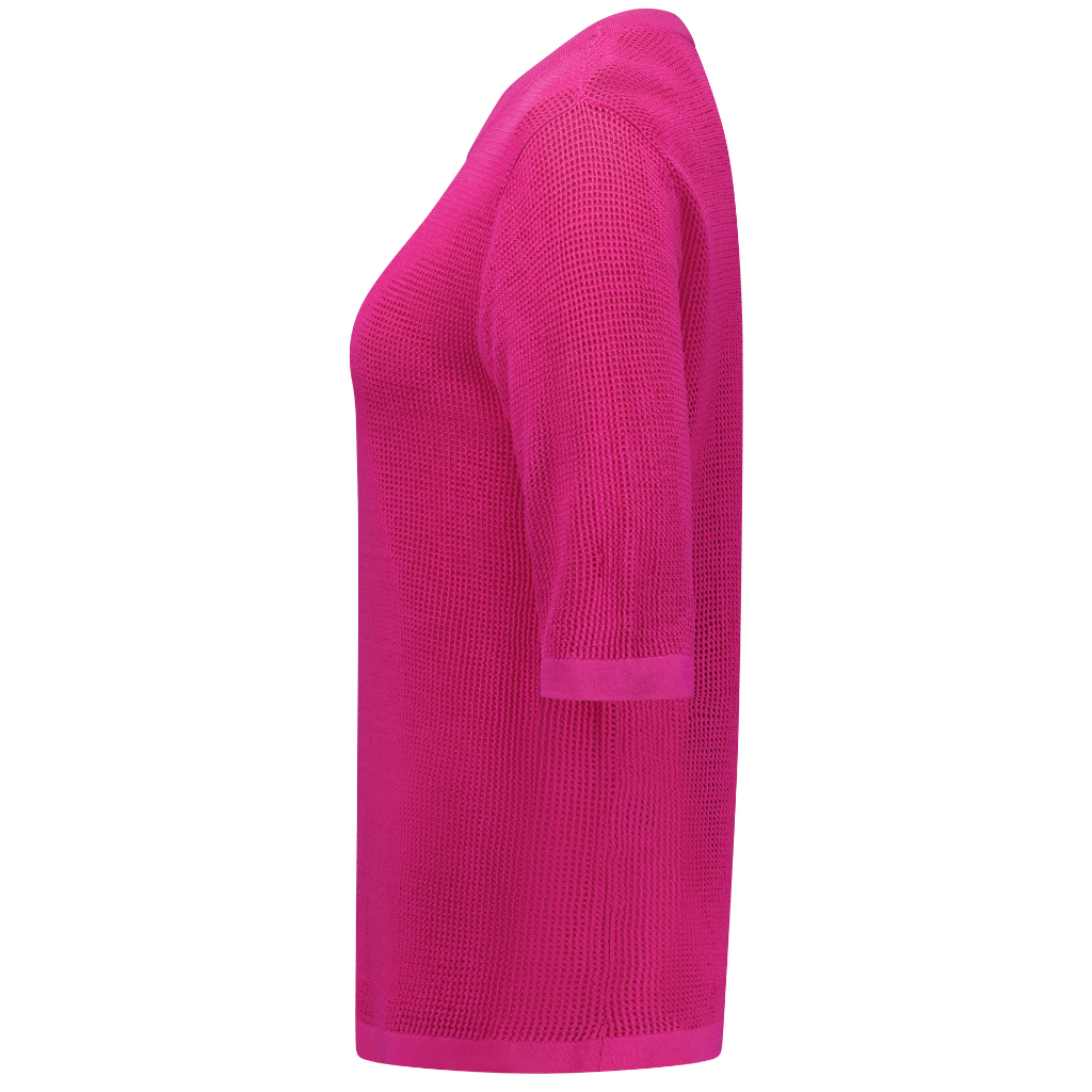 Florence Women&#39;s Short Sleeved Crew - Fuchsia