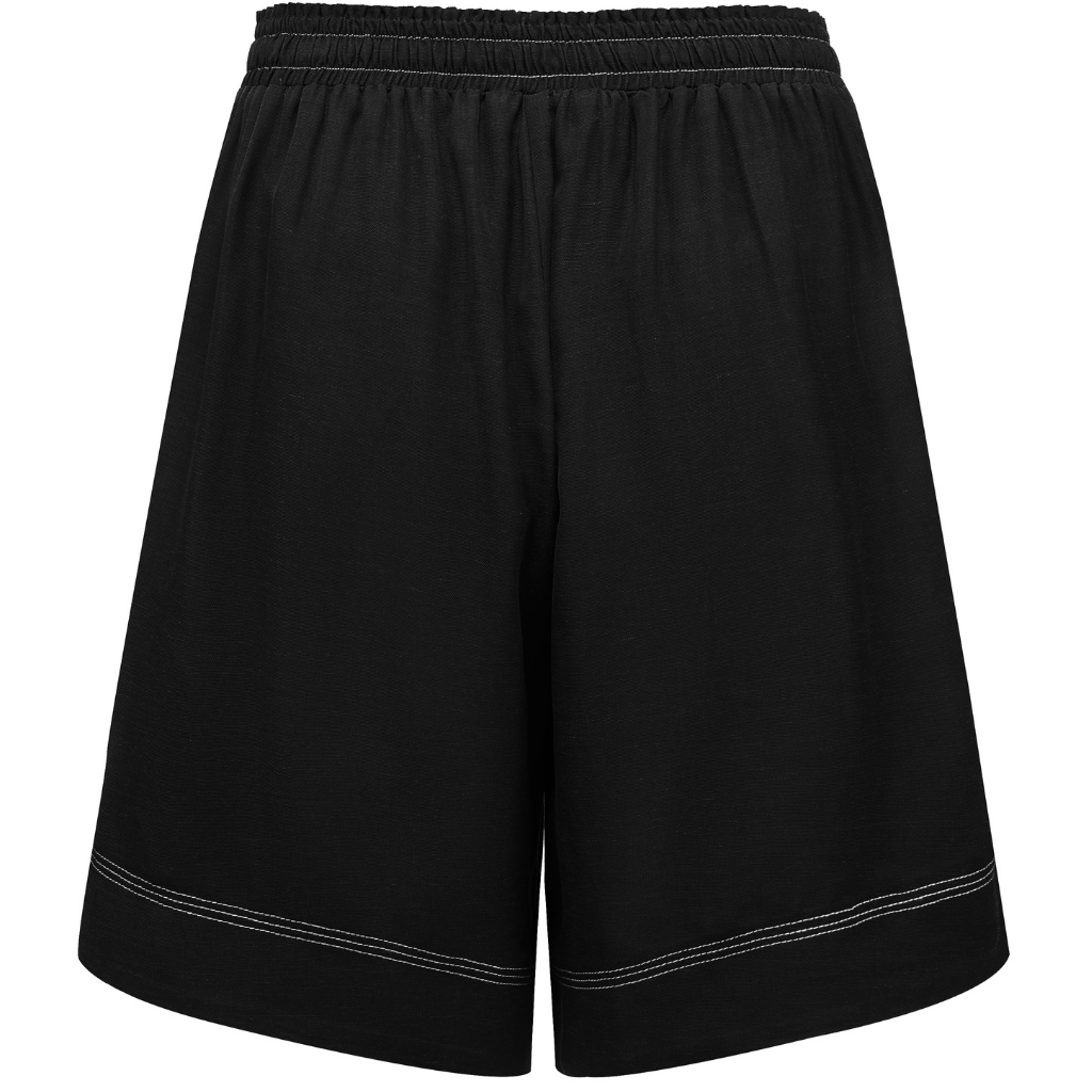Dylan Shorts – Lightweight Viscose Blend Shorts | Black - Moke Apparel