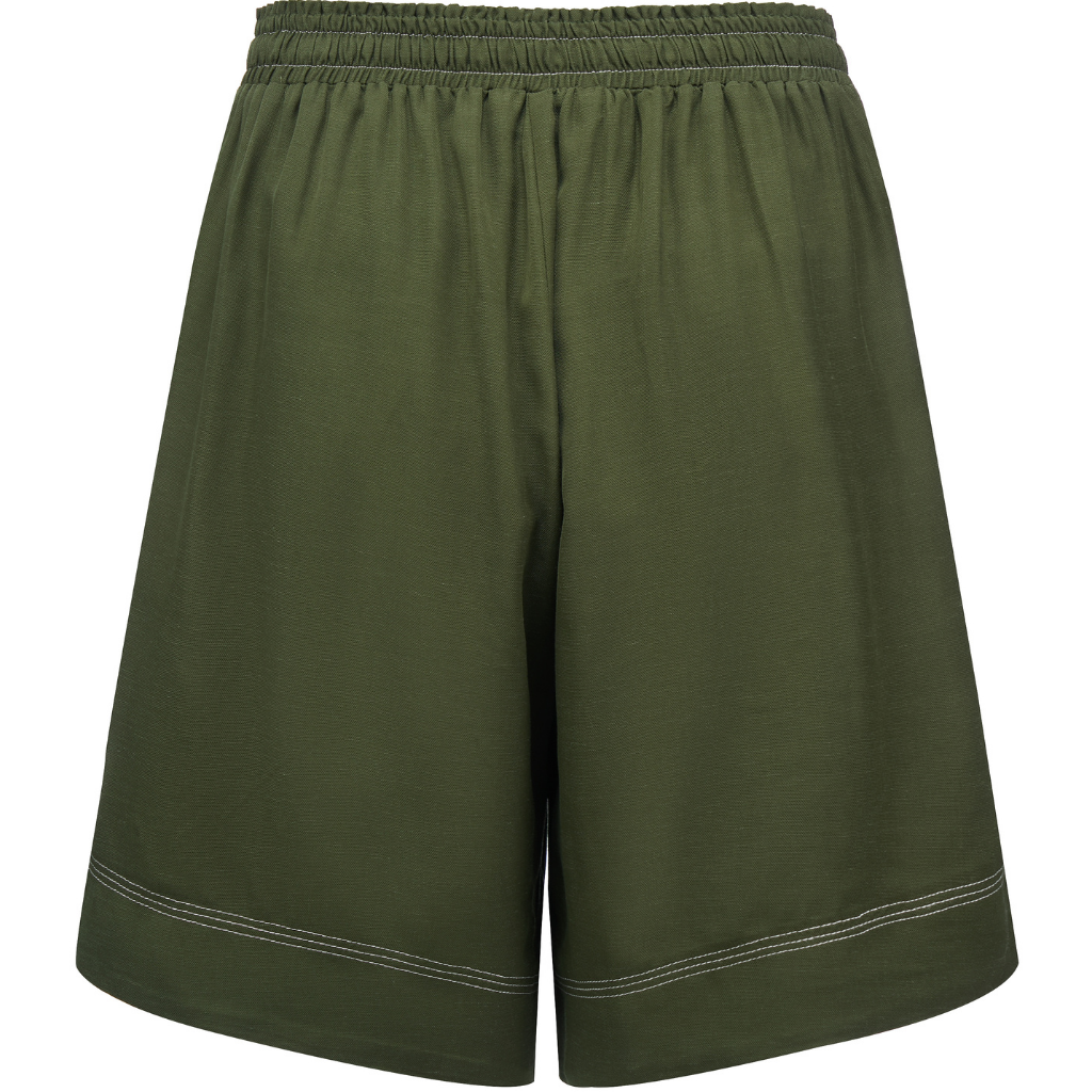 Dylan Women's Viscose Blend Shorts - Bonsai Green