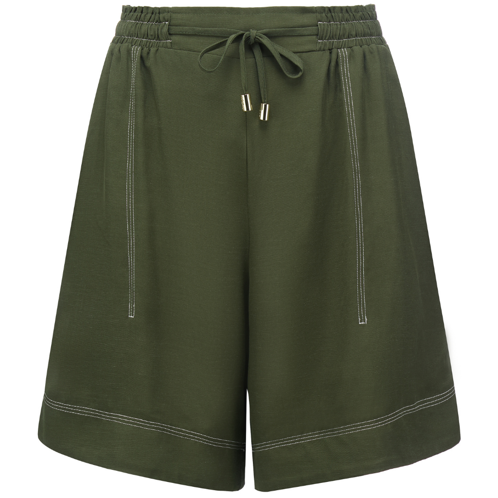 Dylan Women's Viscose Blend Shorts - Bonsai Green