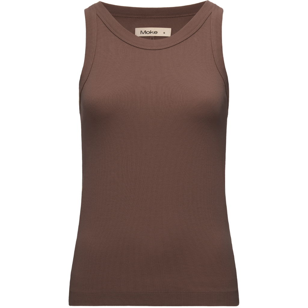 Ede Women's Cotton Rib Knit Tank | Cocoa