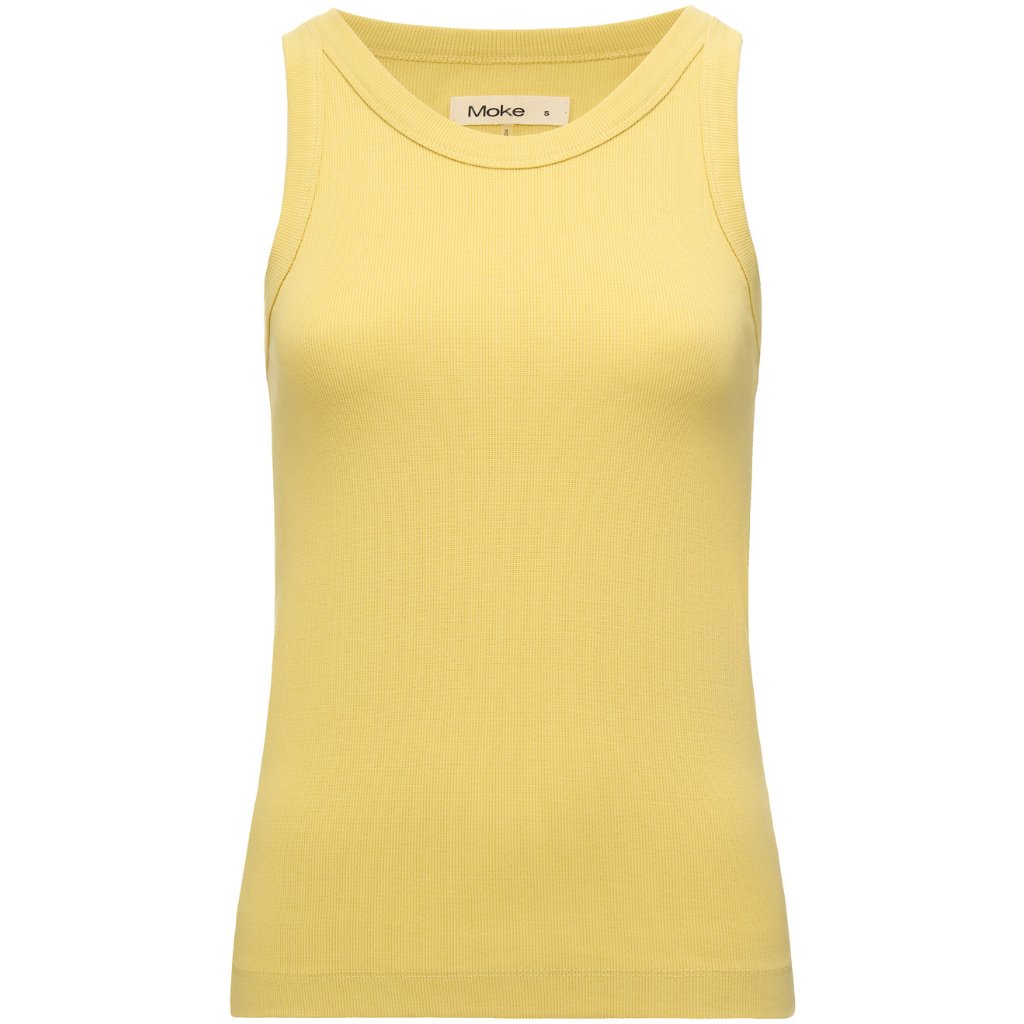 Ede Women&#39;s Cotton Rib Knit Tank | Lemongrass