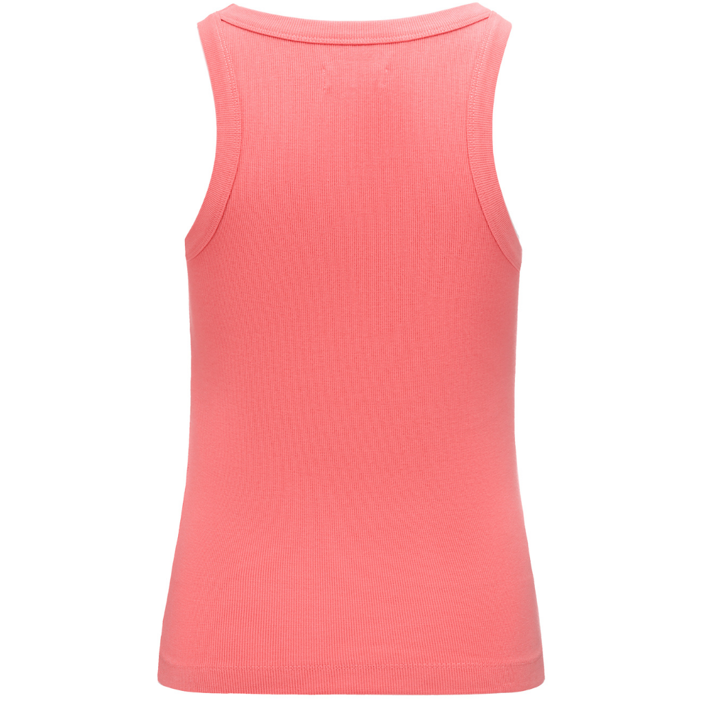 Ede Women&#39;s Cotton Rib Knit Tank | Sunset Coral