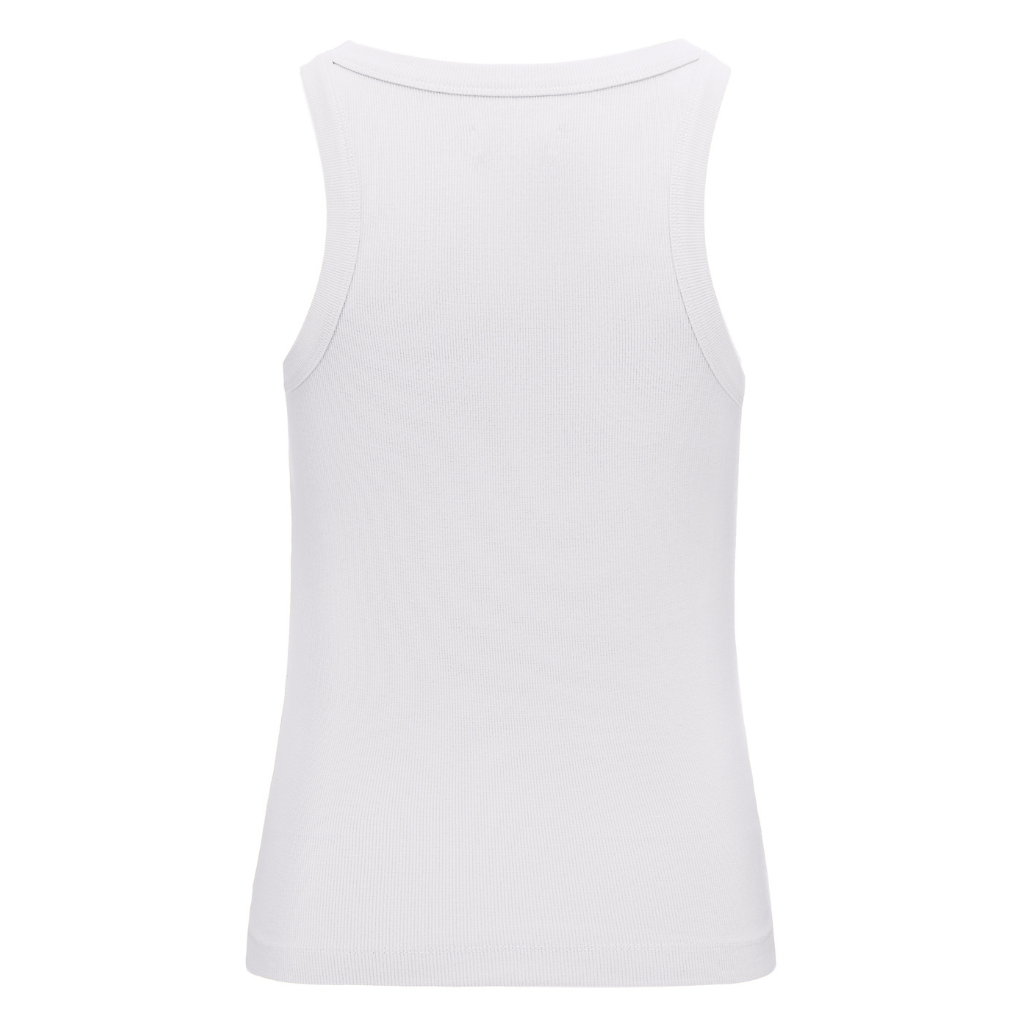 White tank top on a white background