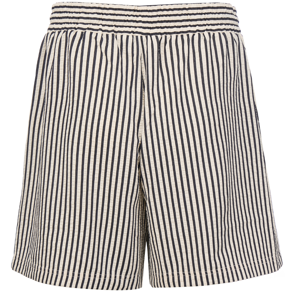 Hana Women's Stripe Boxer Shorts | Navy Blue & White