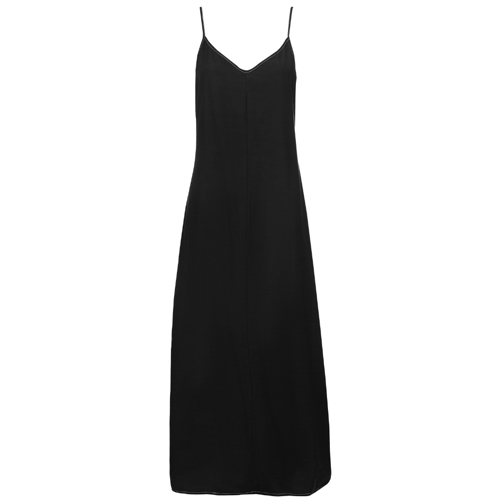 Lydia Women's Viscose Blend Slip Dress - Black