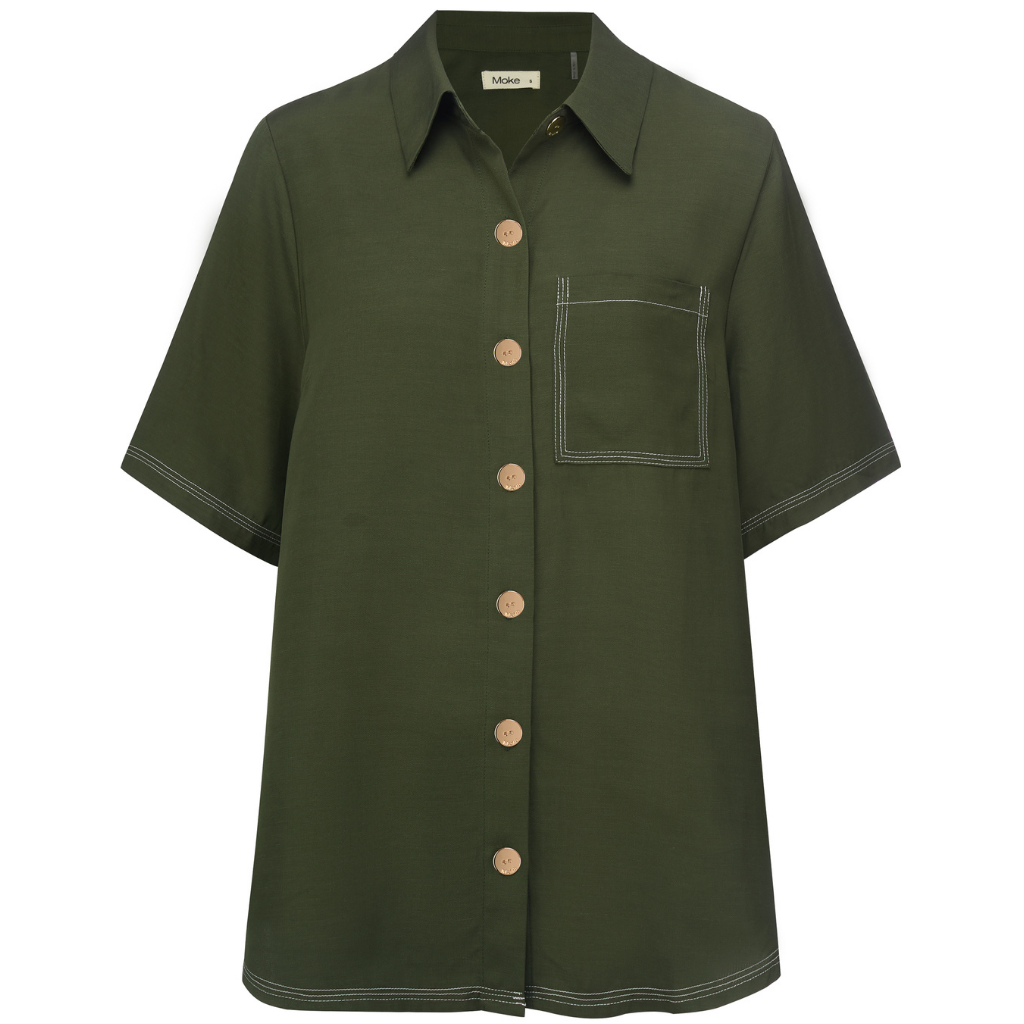 Missy Women's Viscose Blend Shirt - Bonsai Green