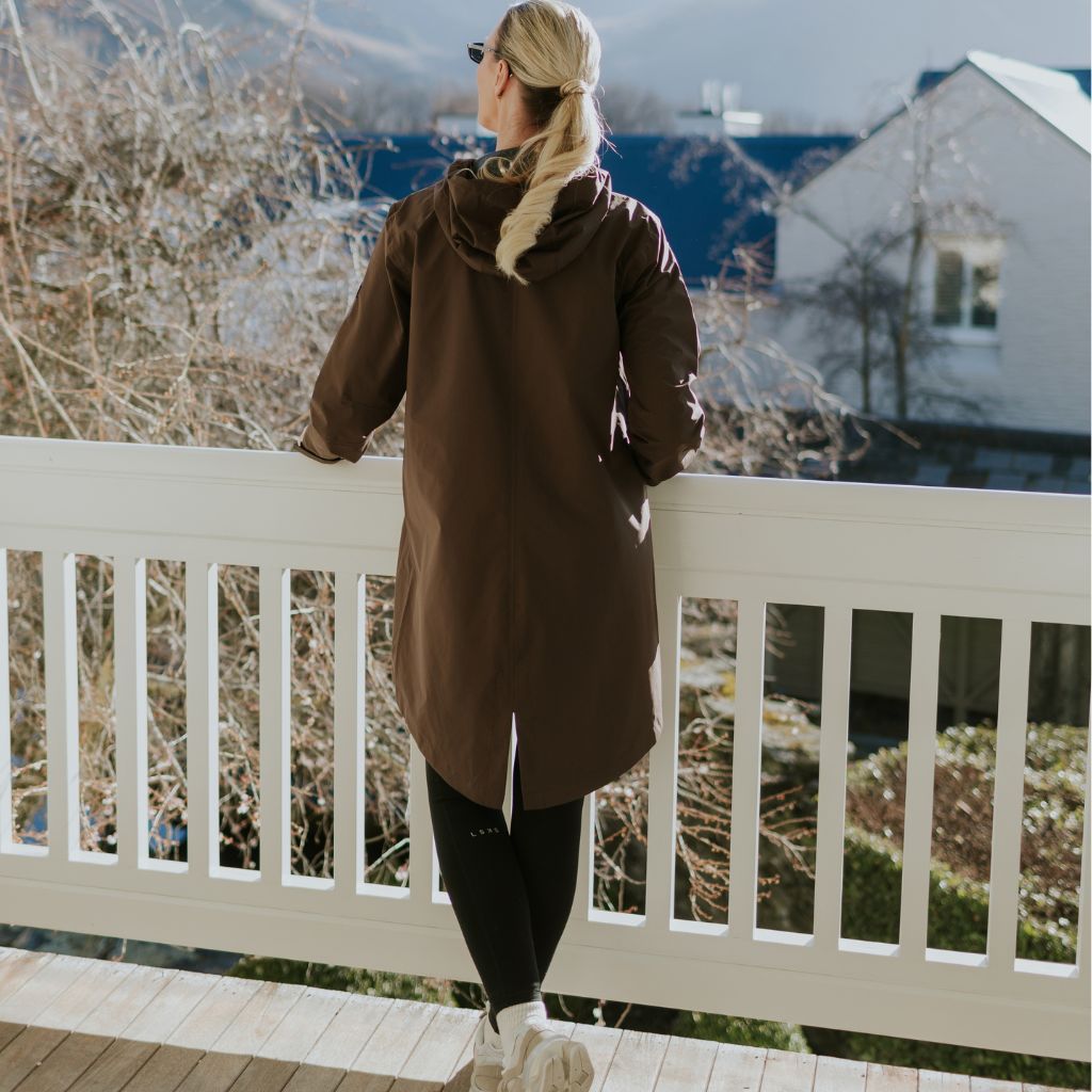 Georgie Women's Rain Coat - Chocolate