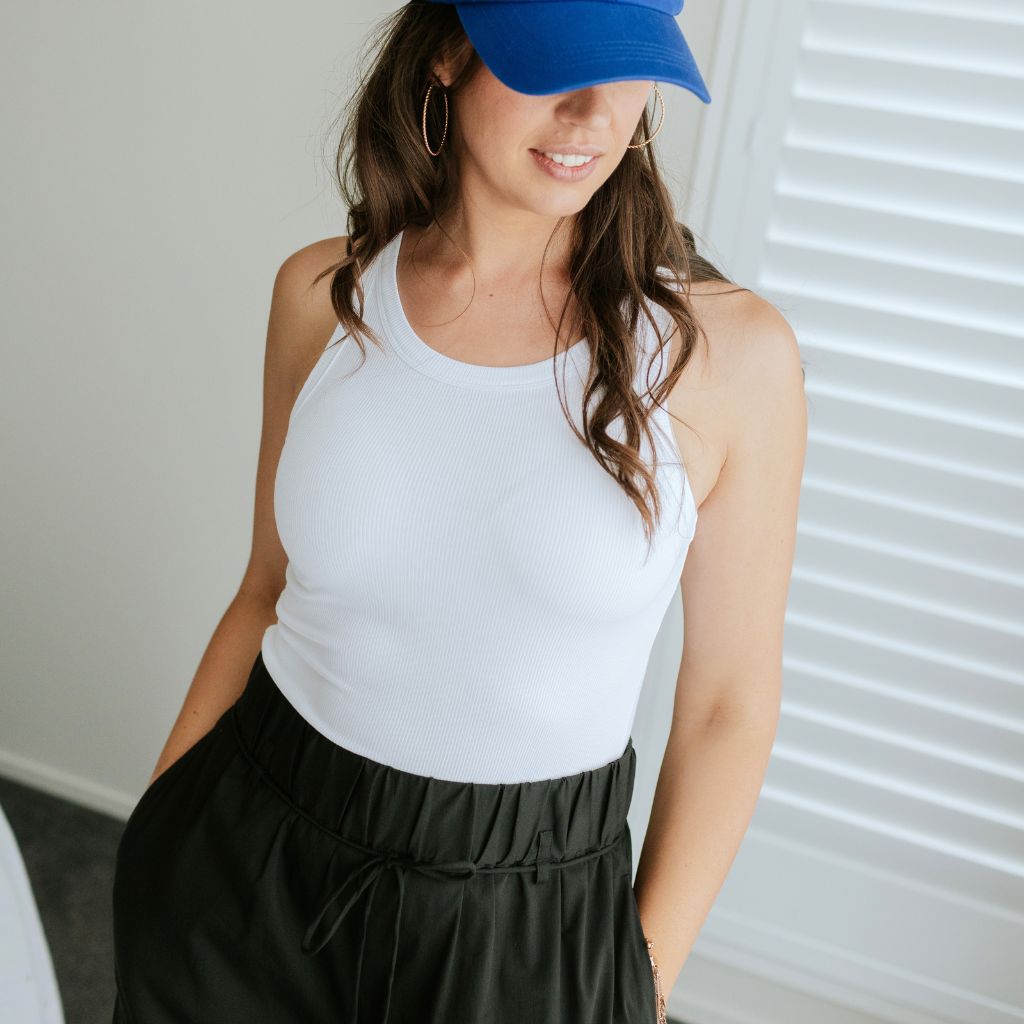 Birdie Women's Rib Knit Tank | White