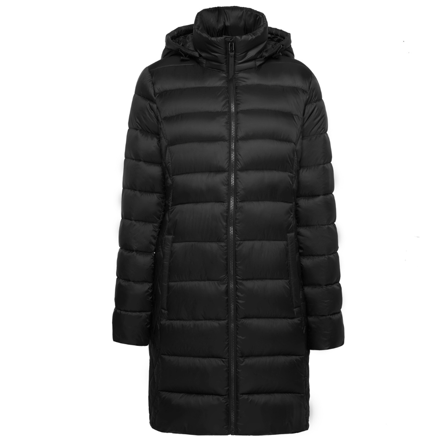 Seattle lightweight polyfill puffer coat in black
