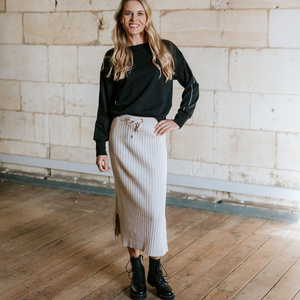 laubeblanc Panel rib knit tops Skirt セールクーポン - maran.com.ec
