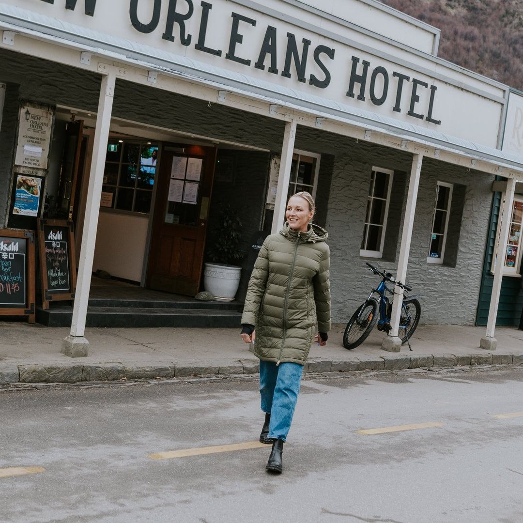 Sydney Packable Puffer Down Coat - Olive Green