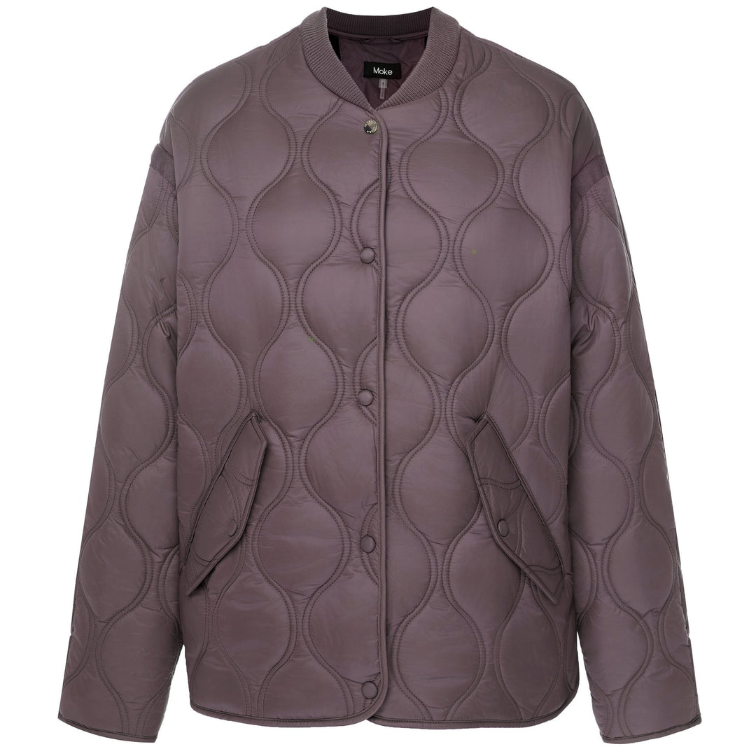 Talei Quilted Bomber Jacket - Cocoa Powder