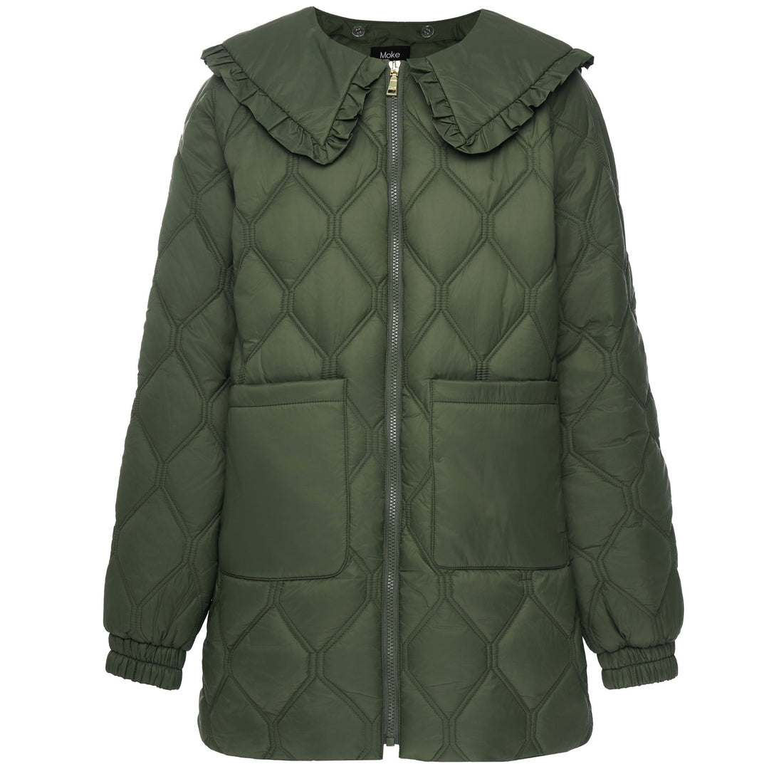 Tess Quilted Coat - Olive Green