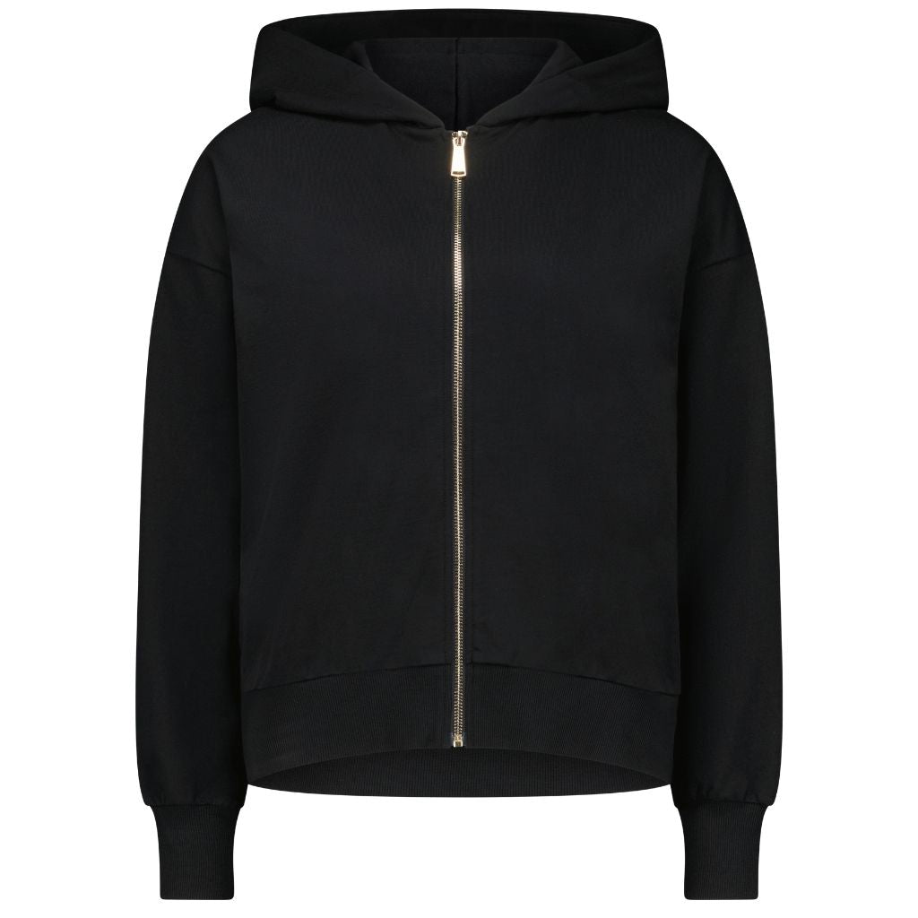 Womens Hoodie Black Oversized Hoodie Zip Dawn Women's Zip Up