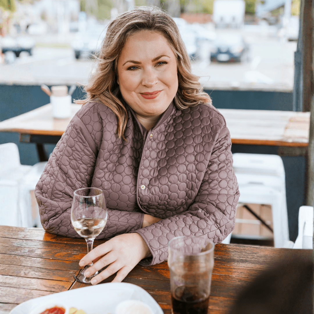 Tilly Quilted Bomber Jacket - Cocoa Powder