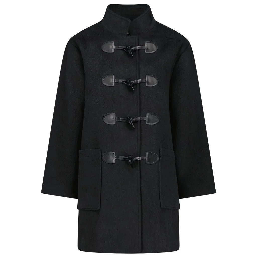 Virginia Wool Duffle Coat | Black - Moke Apparel