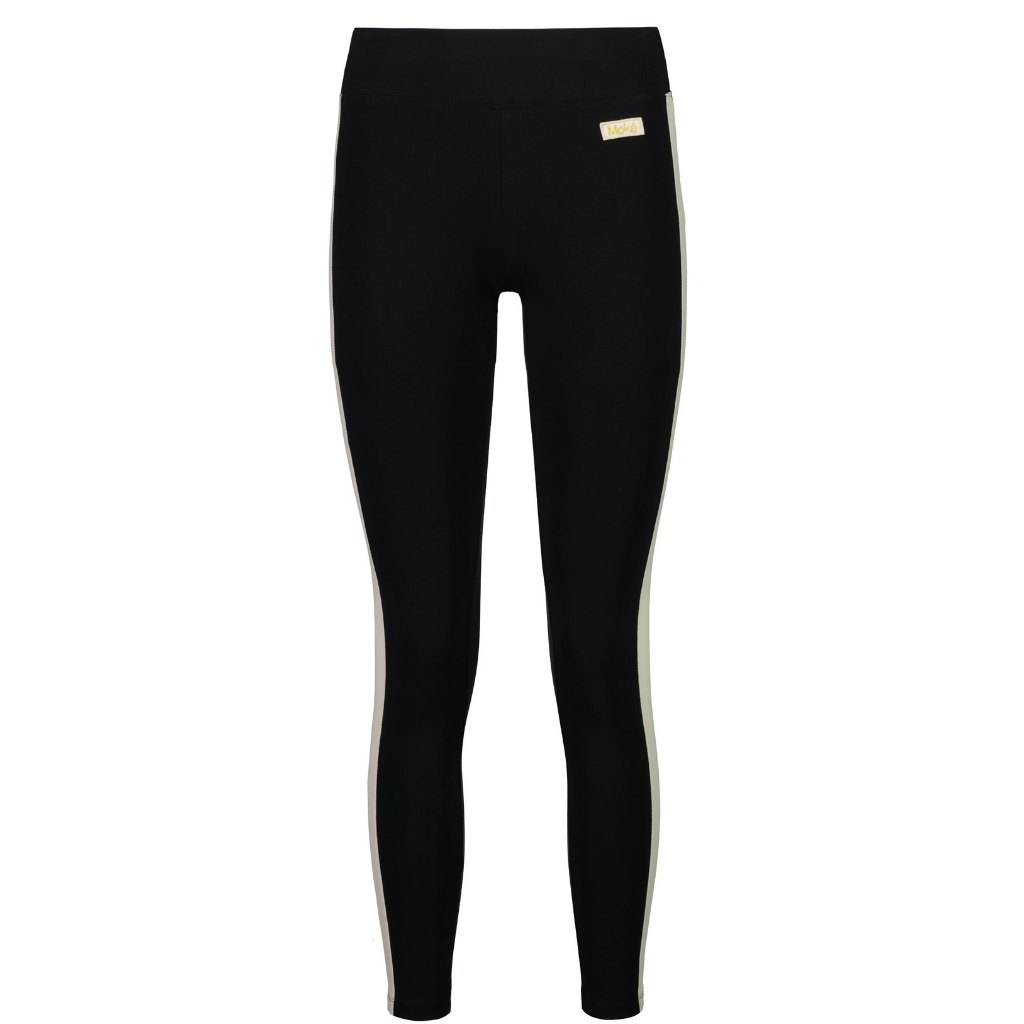 Max Women&#39;s Legging - Black/Oyster Stripe