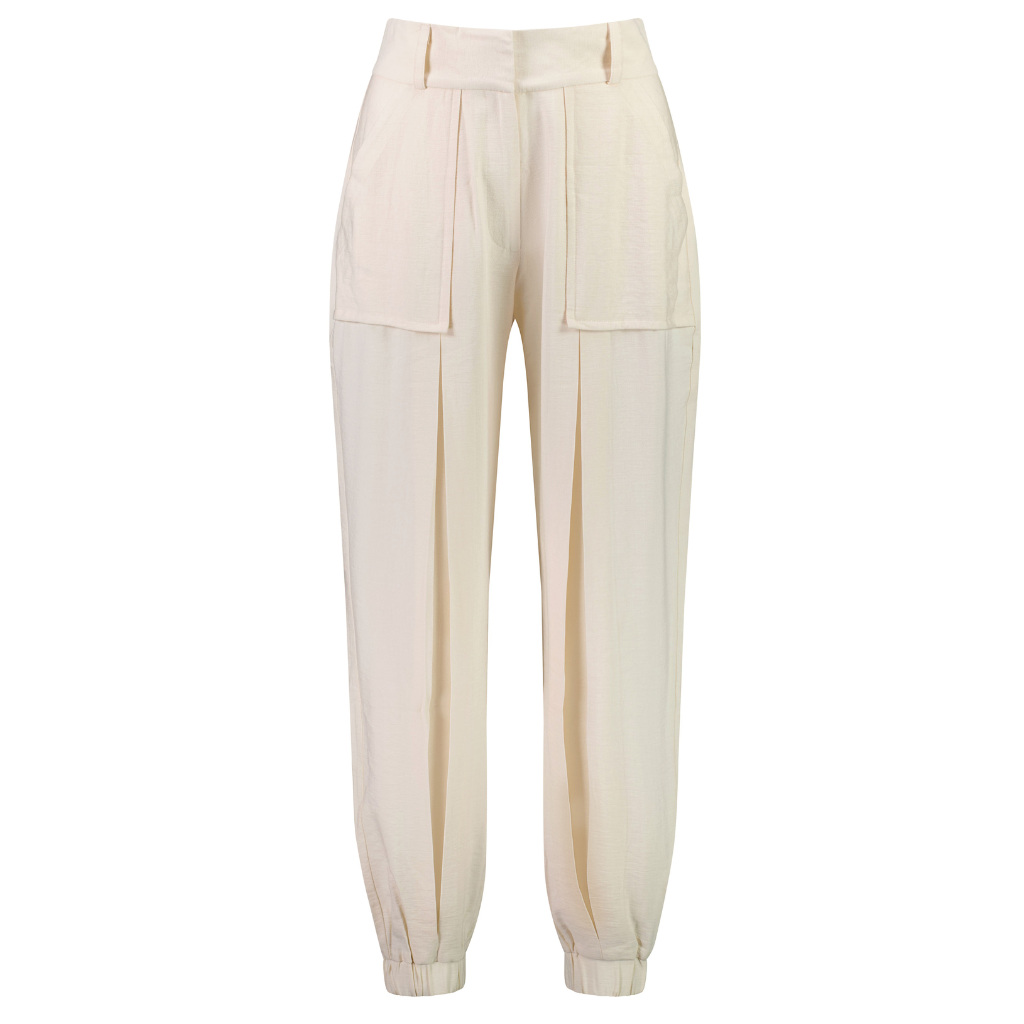 Coco Women&#39;s High Waisted Harem Pants - Coconut Milk