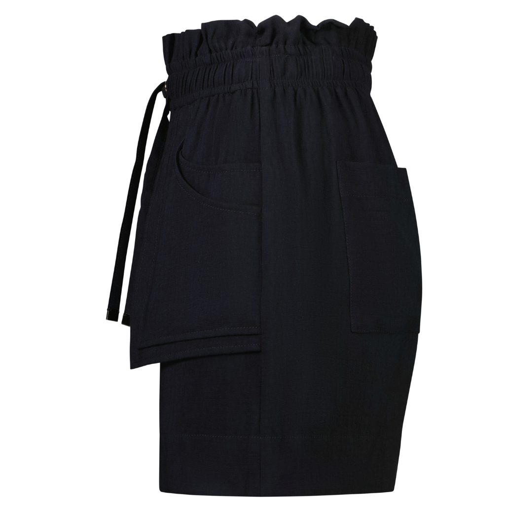 Jenna Women's Paperbag Shorts - Black