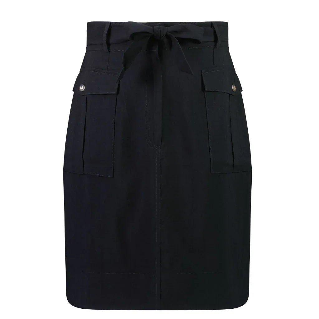 Lanii Women's Mid Length Skirt - Black - Moke Apparel