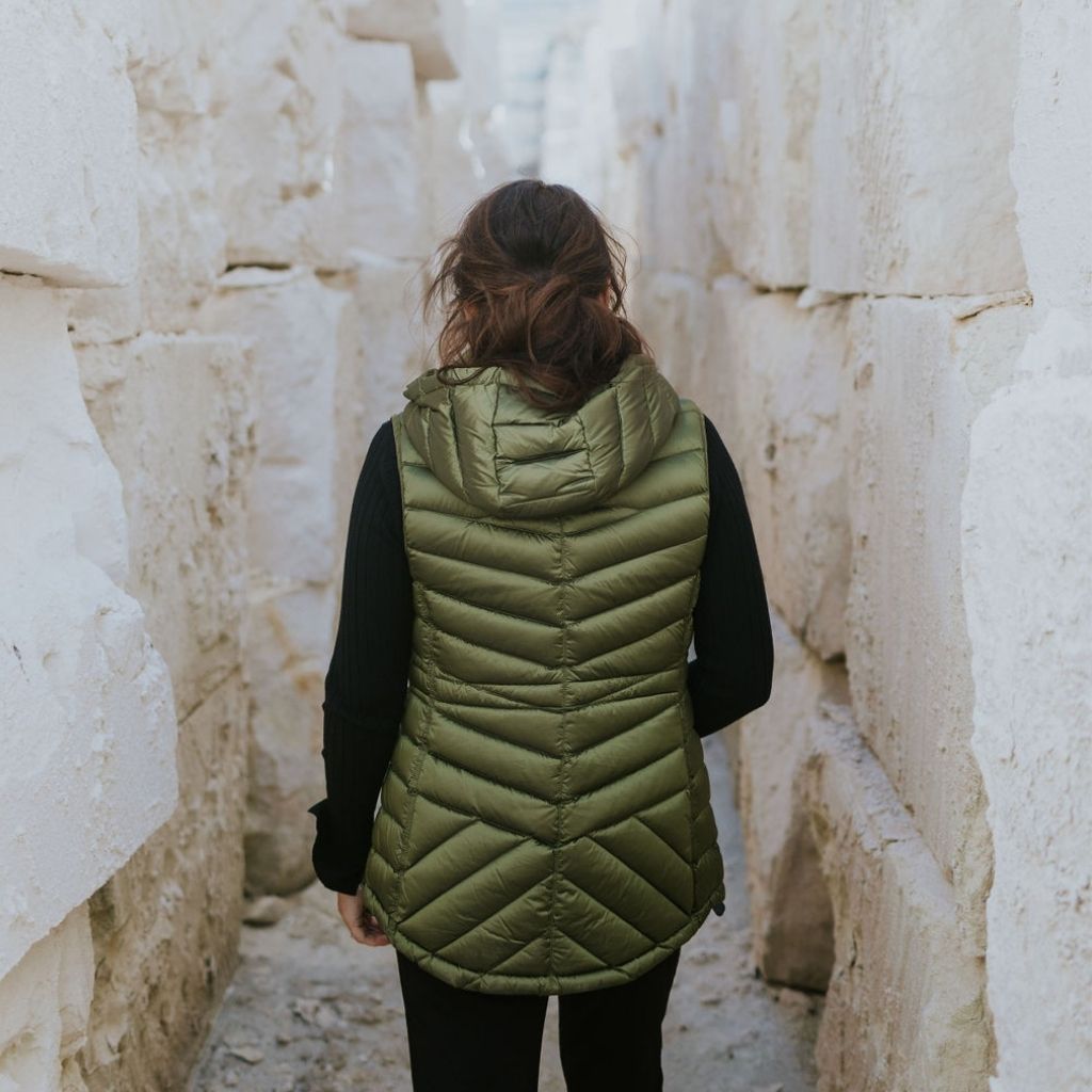 Mary-Claire Women&#39;s 90/10 Packable Down Vest - Avocado